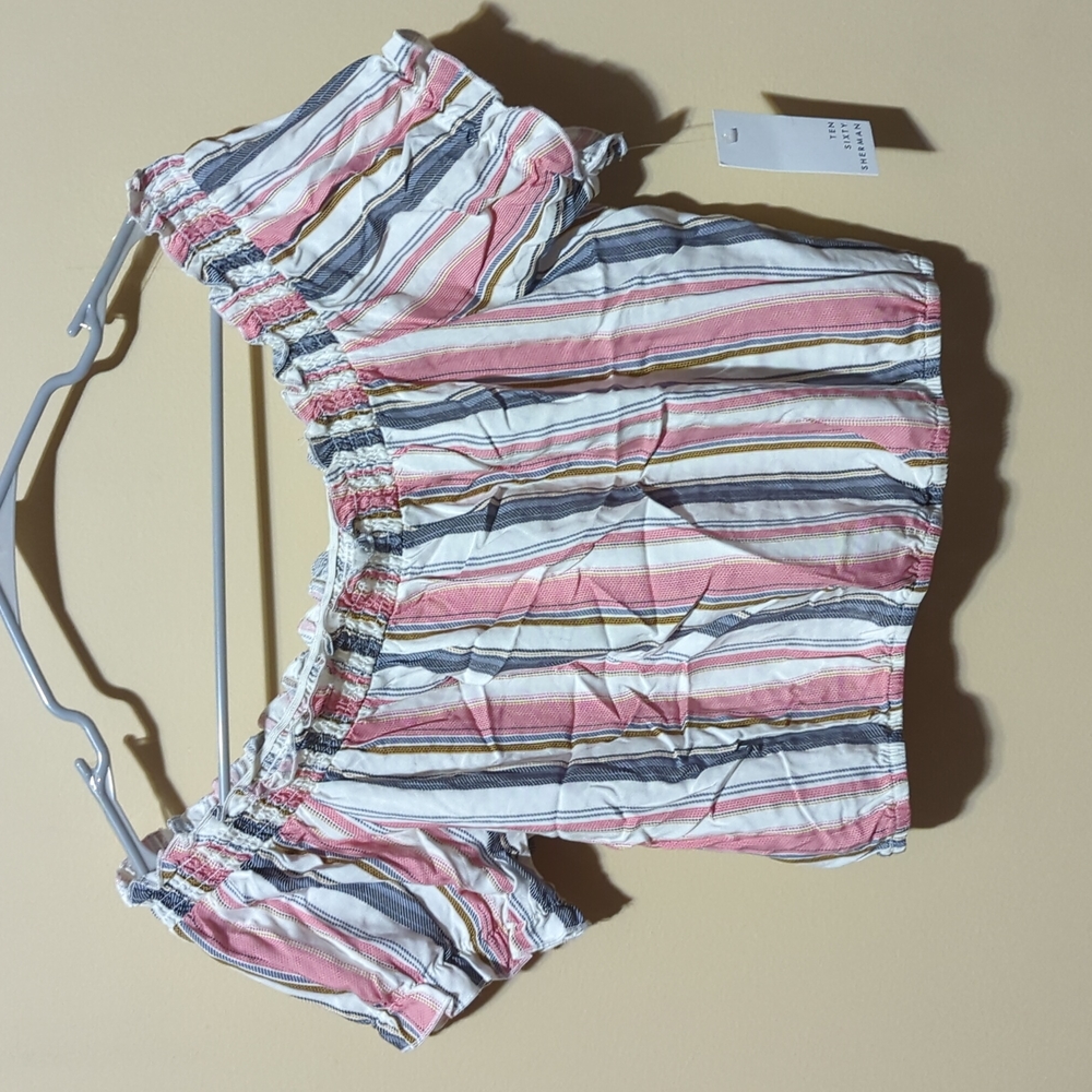 Ten Sixty Sherman Off Shoulder Crop Top XL 1060